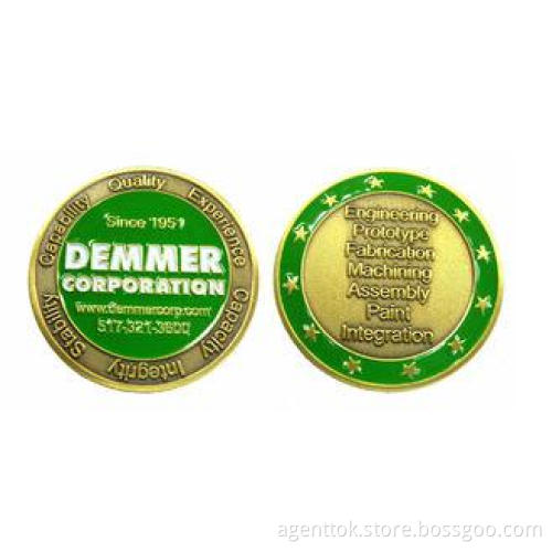 Souvenir Painted coin Iron ,brass metal pin badges, with ol